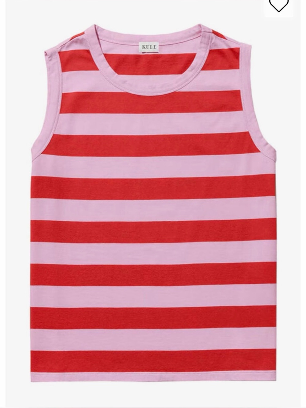 KULE women’s Red & Pink Striped Tank Top